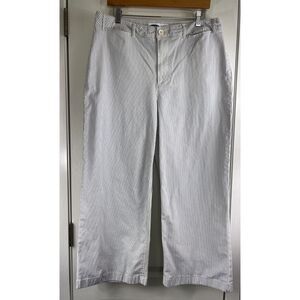 Old Navy Striped Wide Leg Pants - Blue and White